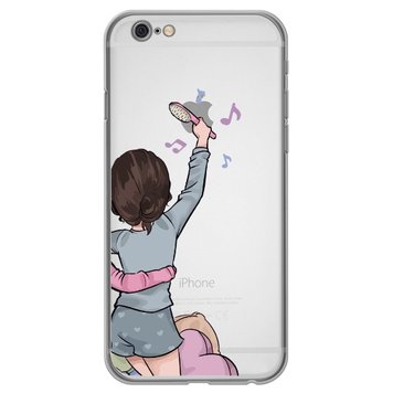 Чехол прозрачный Print Home Girls для iPhone 6 | 6s Blue - ash-mobile.com.ua - фото 1