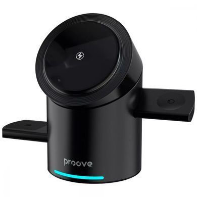 Бездротовий зарядний пристрій 3 в 1 Proove Optimus 15W Black - ash-mobile.com.ua - фото 3