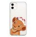 Чехол прозрачный Print Lion King для iPhone 12 MINI Nala Love Red купить