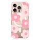 Чехол прозрачный Print Flower Color with MagSafe для iPhone 16e | 17e Pink
