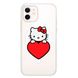 Чехол прозрачный Print Hello Kitty with MagSafe для iPhone 12 MINI Love купить