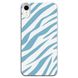Чехол прозрачный Print Animal Blue для iPhone XR Zebra купить