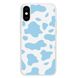 Чохол прозорий Print Animal Blue with MagSafe для iPhone XS MAX Cow купити