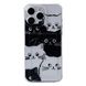 Чохол прозорий з кишенею ASH PRINT для iPhone 15 PRO Cats Black/White - ash-mobile.com.ua - фото 1