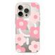 Чехол прозрачный Print Flower Color with MagSafe для iPhone 16e | 17e Pink