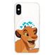 Чехол прозрачный Print Lion King with MagSafe для iPhone XS MAX Simba Love Blue купить