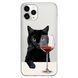Чехол прозрачный Print Mood swings для iPhone 11 PRO MAX Cat Wine
