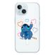 Чехол прозрачный Print Blue Monster with MagSafe для iPhone 14 Plus Draw