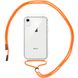Чохол Crossbody Transparent на шнурку для iPhone XR Orange купити