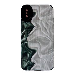 Чехол Ribbed Case для iPhone XR Marble White/Green купить