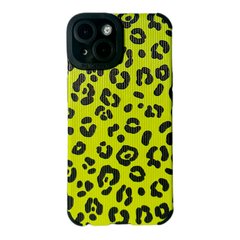 Чехол Ribbed Case для iPhone 15 Plus Leopard Yellow
