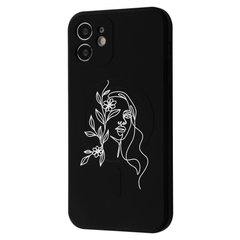 Чехол WAVE Minimal Art Case with MagSafe для iPhone 12 Black/Girl купить