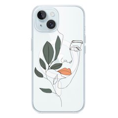 Чохол прозорий Print Leaves with MagSafe для iPhone 13 MINI Face