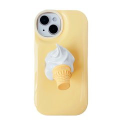 Чехол Popsocket Ice Cream Case для iPhone 14 Yellow