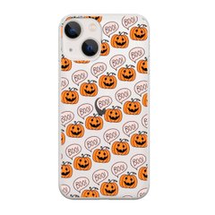 Чехол прозрачный Print Halloween для iPhone 13 MINI Pumpkin Orange