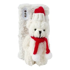 Чехол 3D Bear Plush Case для iPhone XS MAX White купить