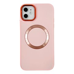 Чехол Matte Colorful Metal Frame MagSafe для iPhone 15 Pink Sand