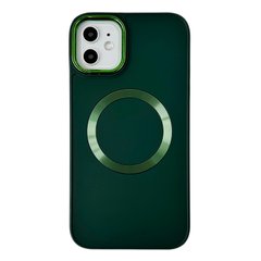 Чехол Matte Colorful Metal Frame MagSafe для iPhone 11 Green купить
