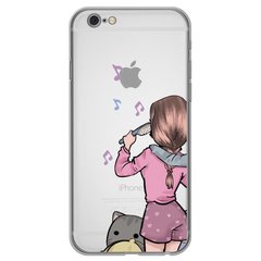 Чехол прозрачный Print для iPhone 6 | 6s Home Girls Pink купить