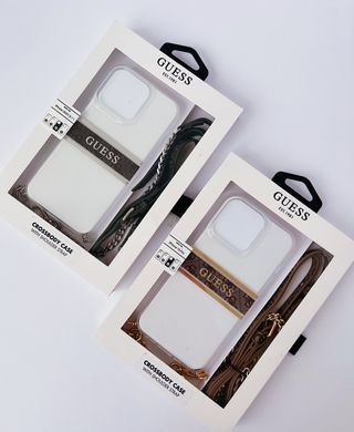 Чохол Guess (Original EST.1981) Crossbody Case для iPhone 13 PRO Clear Brown - ash-mobile.com.ua - фото 3