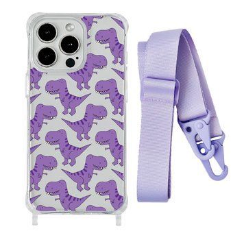 Чехол прозрачный с ремешком Print Dinosaur для iPhone 14 PRO Dinosaur/Glycine - ash-mobile.com.ua - фото 1