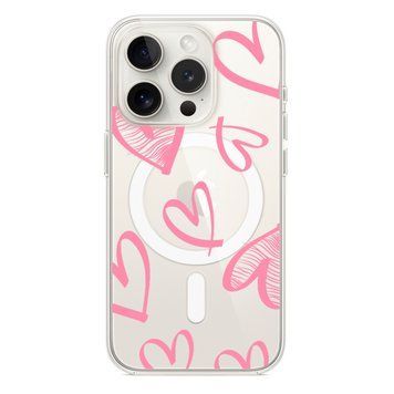 Чохол прозорий Print Love Kiss with MagSafe для iPhone 13 PRO MAX Heart Pink - ash-mobile.com.ua - фото 1