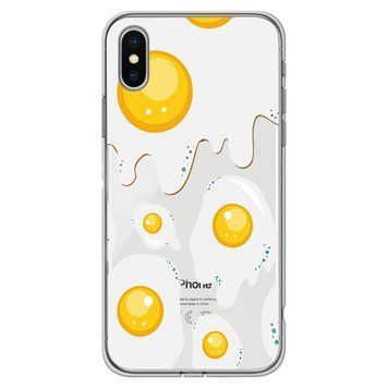 Чохол прозорий Print FOOD для iPhone XS MAX Eggs - ash-mobile.com.ua - фото 1