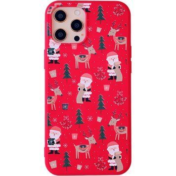 Чохол WAVE Fancy Case для iPhone 12 PRO MAX Santa Claus and Deer Red - ash-mobile.com.ua - фото 1