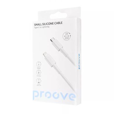 Кабель Proove Small Silicone Type-C to Lightning 20W (1m) White - ash-mobile.com.ua - фото 2