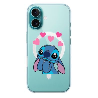 Чехол прозрачный Print Blue Monster with MagSafe для iPhone 17 Love