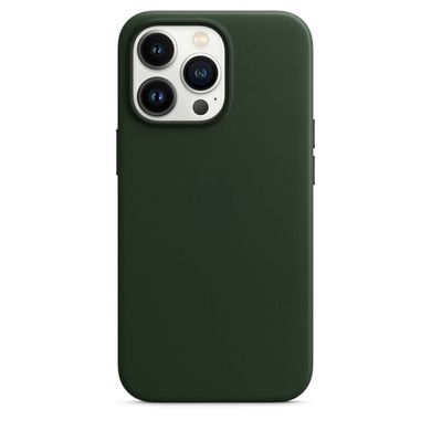 Чохол Leather Case with MagSafe для iPhone 13 PRO MAX Sequoia Green