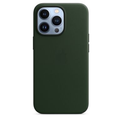 Чохол Leather Case with MagSafe для iPhone 13 PRO MAX Sequoia Green