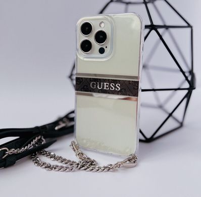 Чохол Guess (Original EST.1981) Crossbody Case для iPhone 13 PRO Clear Brown - ash-mobile.com.ua - фото 4