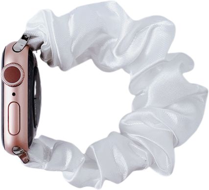 Ремешок Scrunchie для Apple Watch 42mm | 44mm | 45mm | 49mm White