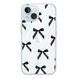 Чехол прозрачный Print Mood swings with MagSafe для iPhone 13 Bow Black - ash-mobile.com.ua - фото 1