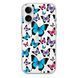 Чехол прозрачный Print Butterfly with MagSafe для iPhone 17 Air Blue/Pink
