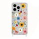 Чехол прозрачный с ремешком Print Flower для iPhone 14 PRO Sunflower - ash-mobile.com.ua - фото 1