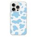 Чохол прозорий Print Animal Blue with MagSafe для iPhone 15 PRO Cow
