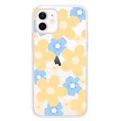 Чехол прозрачный Print Flower Color with MagSafe для iPhone 11 Yellow купить