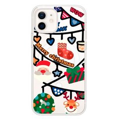 Чохол прозорий Print NEW YEAR with MagSafe для iPhone 12 MINI Wow Merry Christmas купити