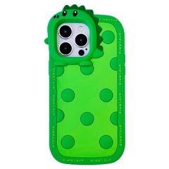 Чехол Silicone Dinosaur Case для iPhone 14 PRO Green