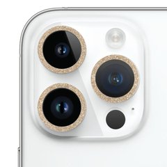 Защитное стекло на камеру Diamonds Lens для iPhone 15 PRO | 15 PRO MAX Gold