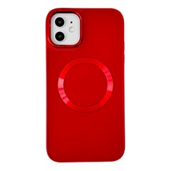 Чехол Matte Colorful Metal Frame MagSafe для iPhone 15 Red