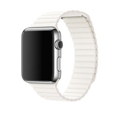 Шкіряний Ремінець Leather Loop Band для Apple Watch 42/44/45 mm White купити