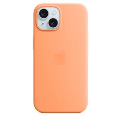 Чехол Silicone Case Full OEM для iPhone 15 Plus Orange Sorbet