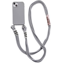 Чехол TPU two straps California Case для iPhone 14 Plus Grey