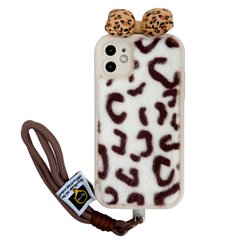 Чохол Fluffy Leopard для iPhone 11 White купити
