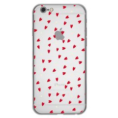 Чохол прозорий Print Love Kiss для iPhone 6 | 6s More Hearts купити