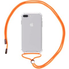 Чохол Crossbody Transparent на шнурку для iPhone 7 | 8 | SE 2 | SE 3 Orange купити
