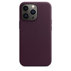 Чохол Leather Case with MagSafe для iPhone 13 PRO MAX Dark Cherry
